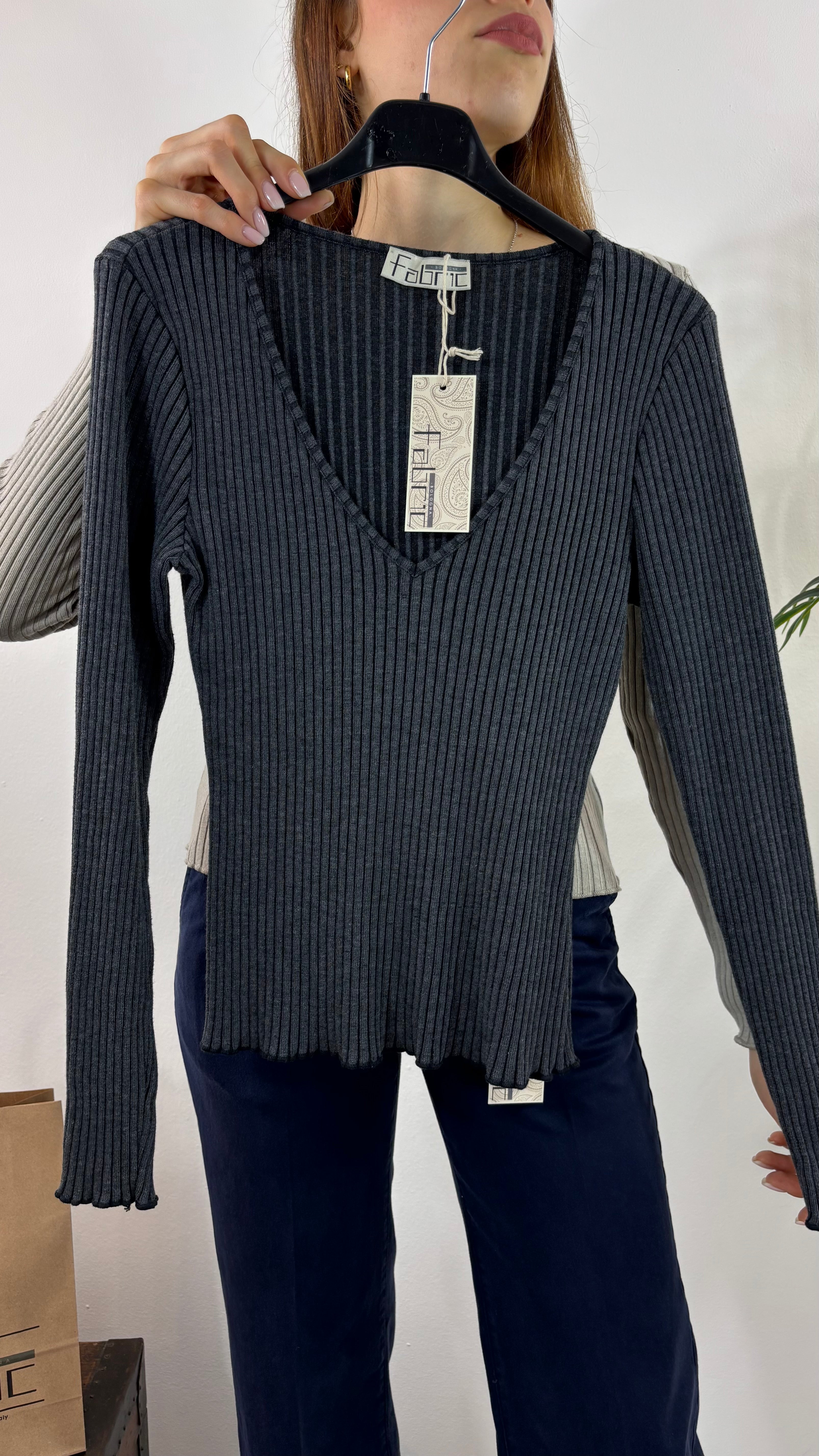 Maglia Basic Cannettata