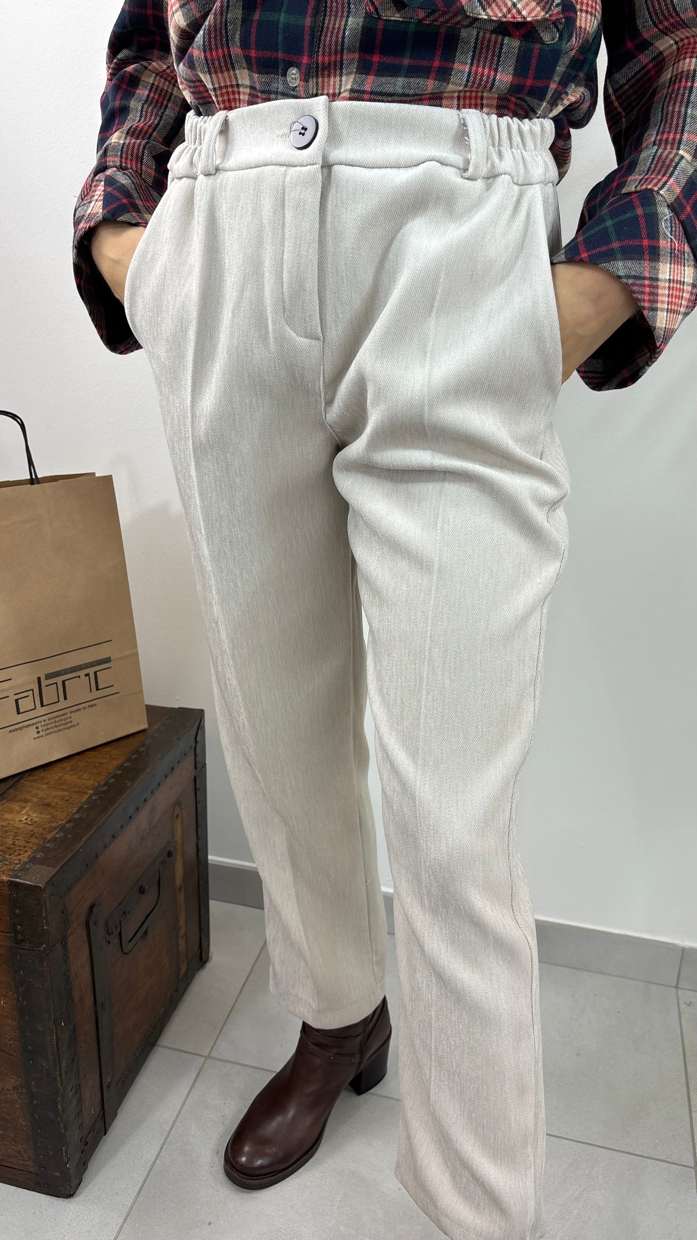 Pantalone Velluto Fiammato