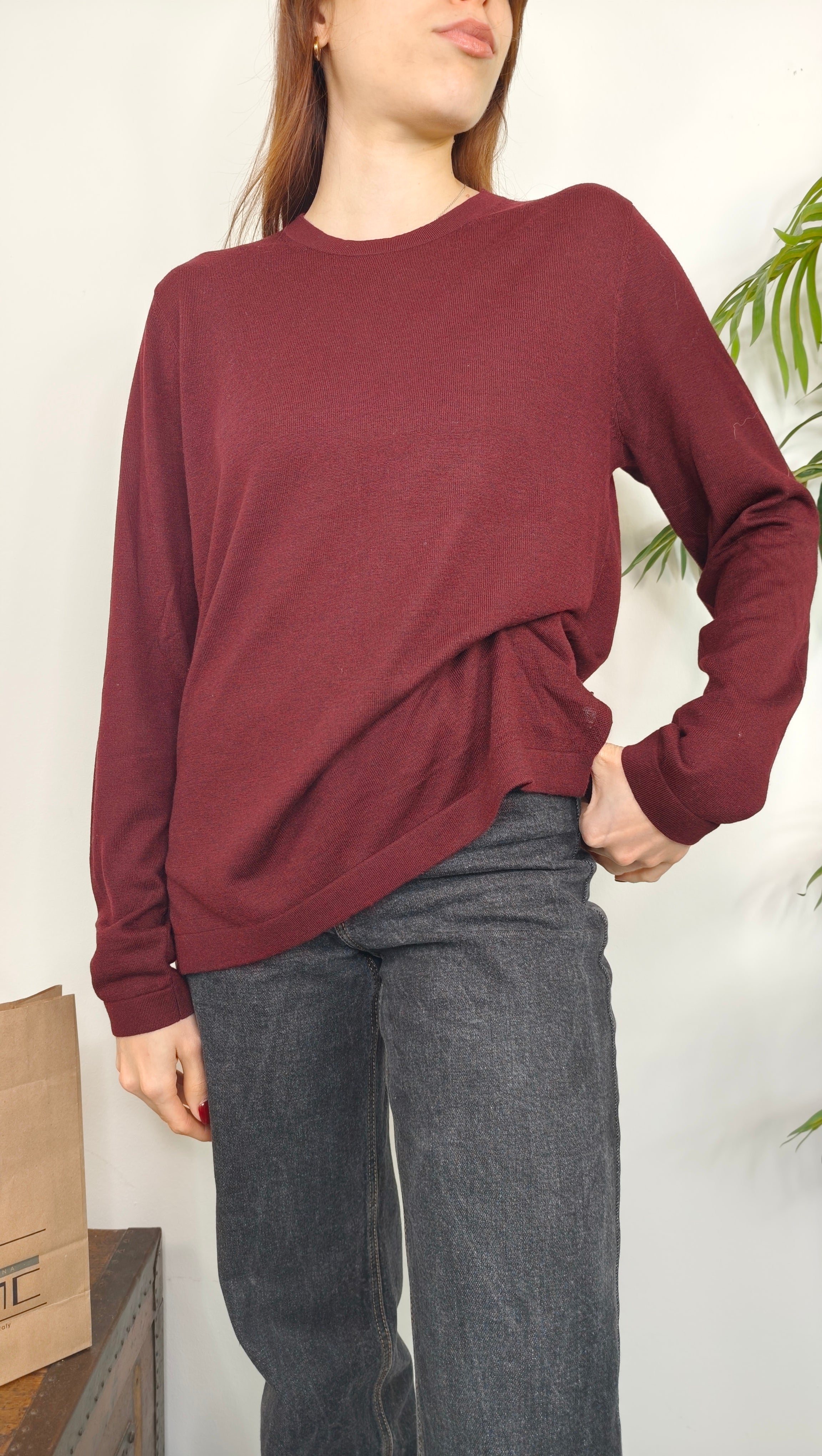 Maglia Paricollo Misto Lana