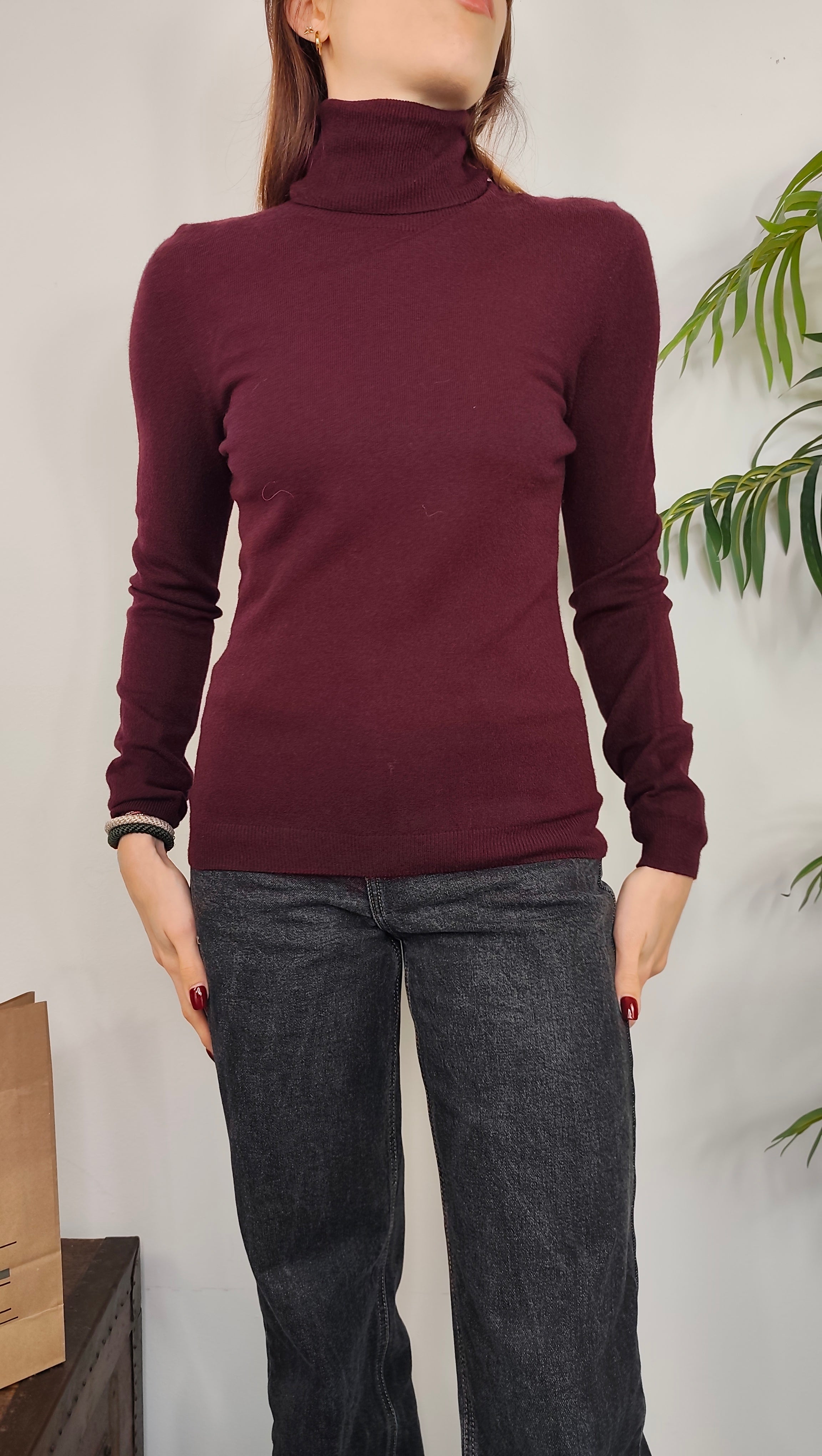 Maglia Collo Alto Viscosa