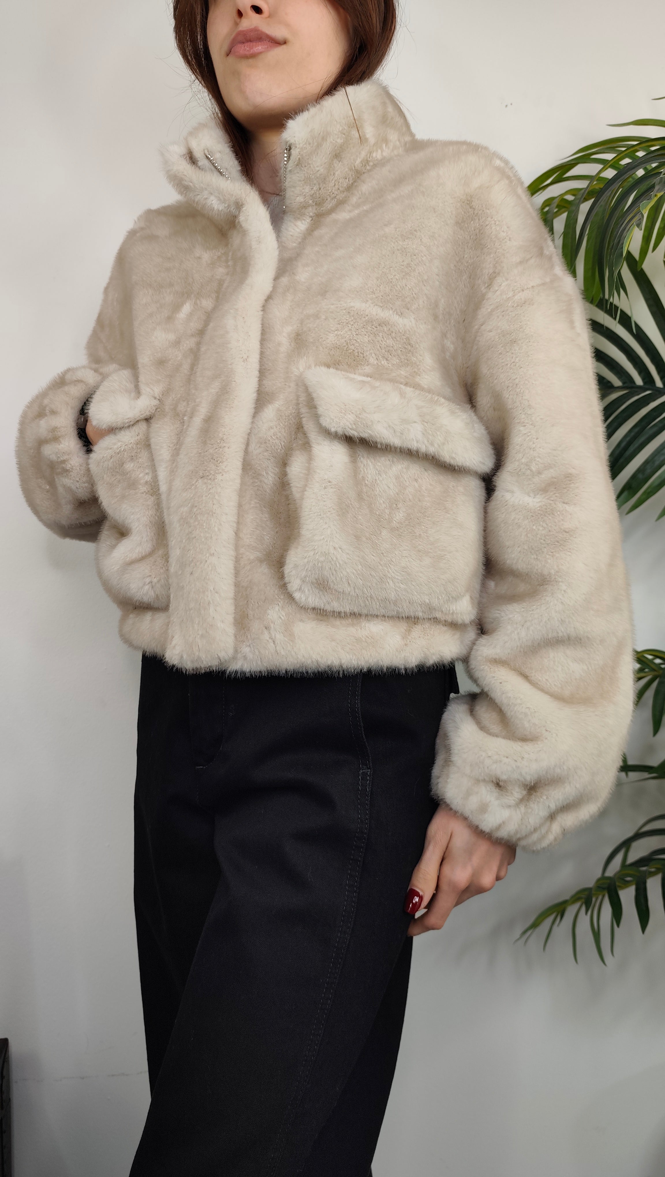 Giubbotto Corto Eco Fur