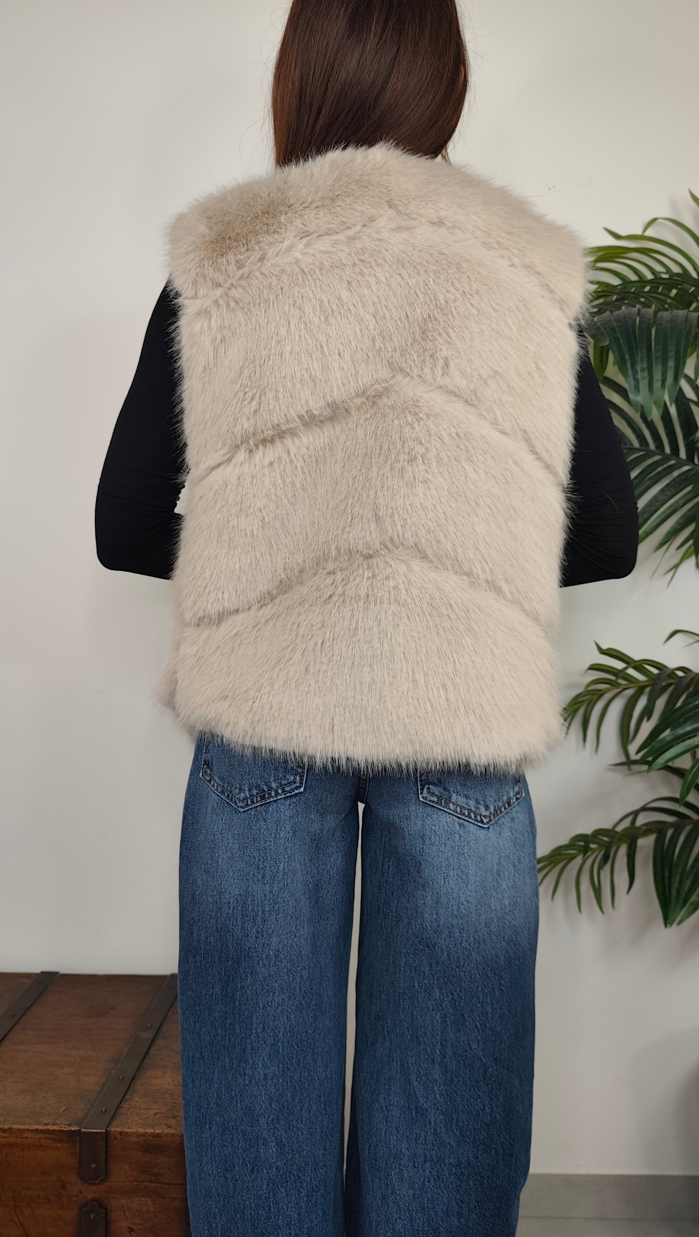 Gilet Eco Fur Pelo Lungo