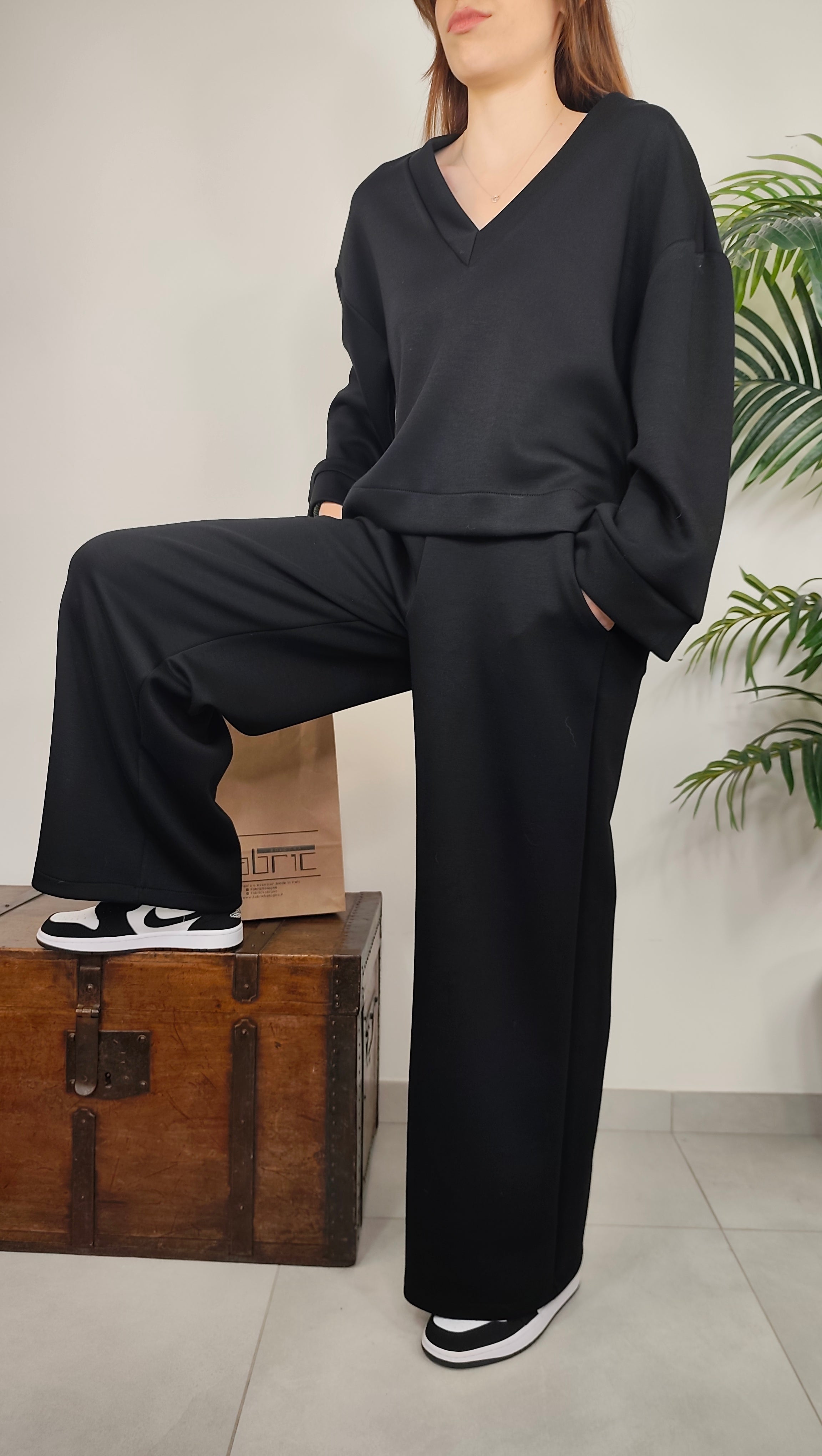 Maglia Scollo V Felpa