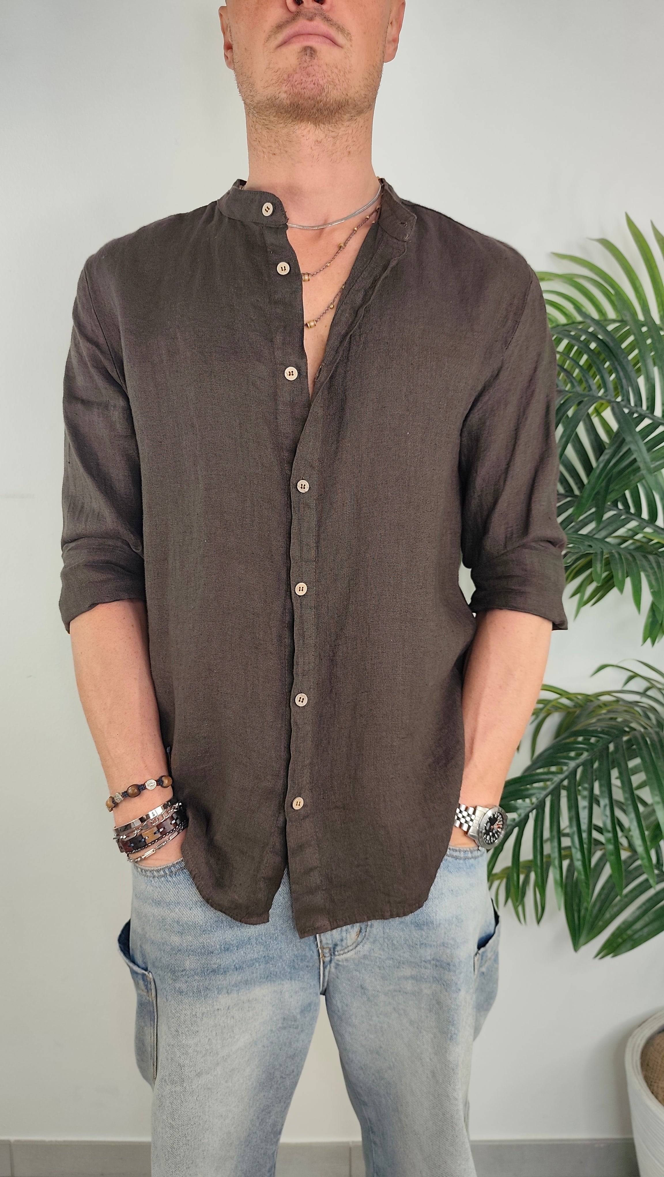 Camicia Lino Coreana