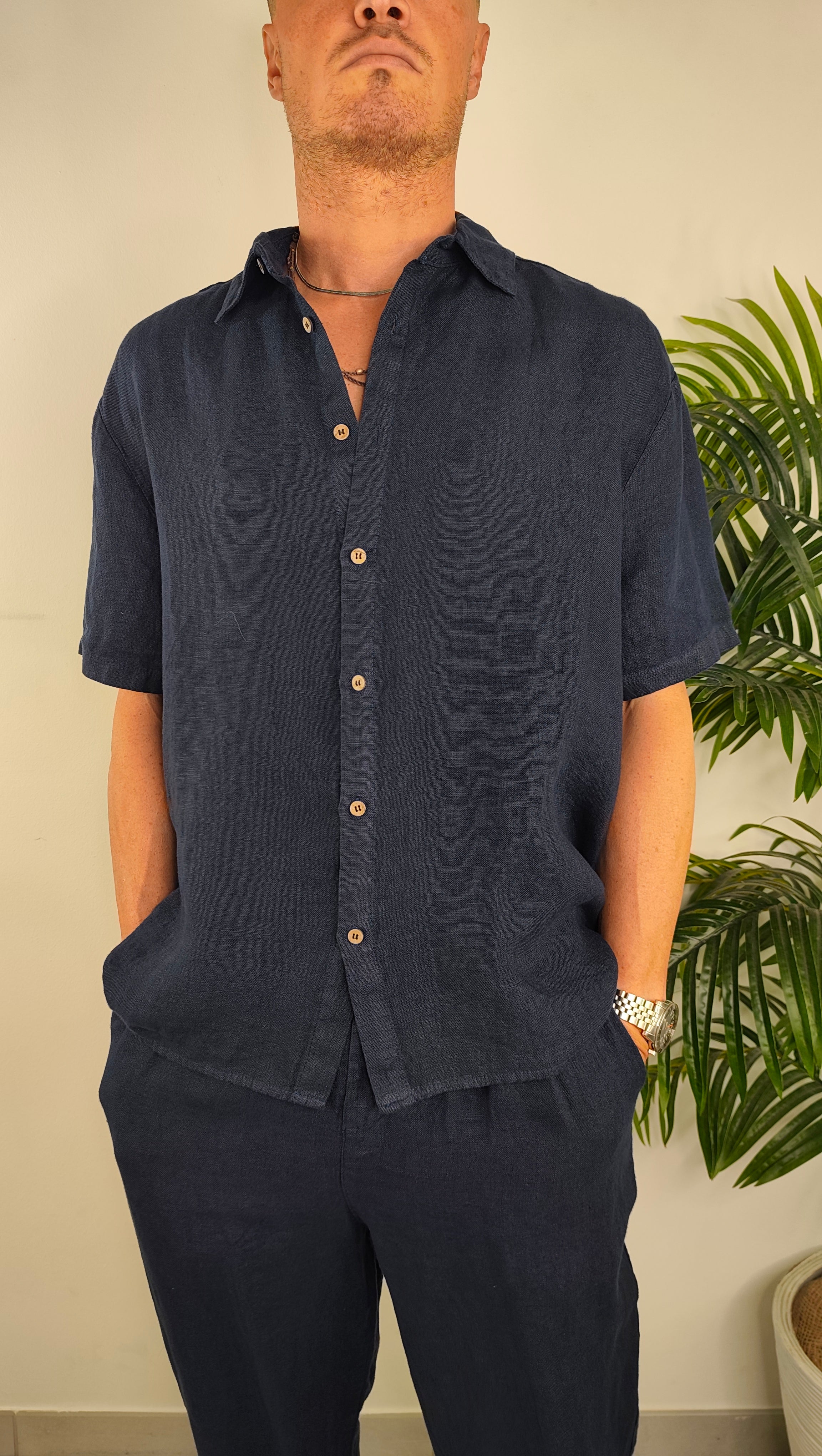 Camicia Completo Over Lino
