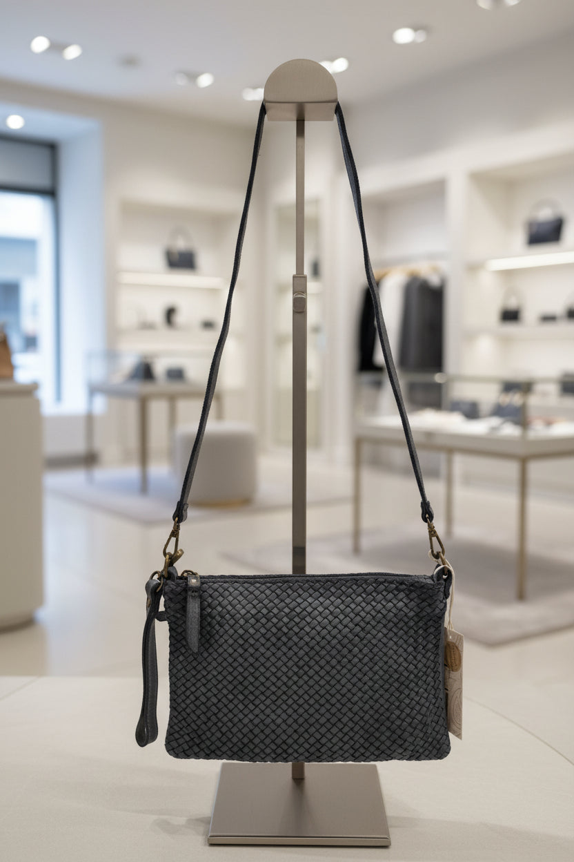 Borsa Nappa Pochette Intreccio
