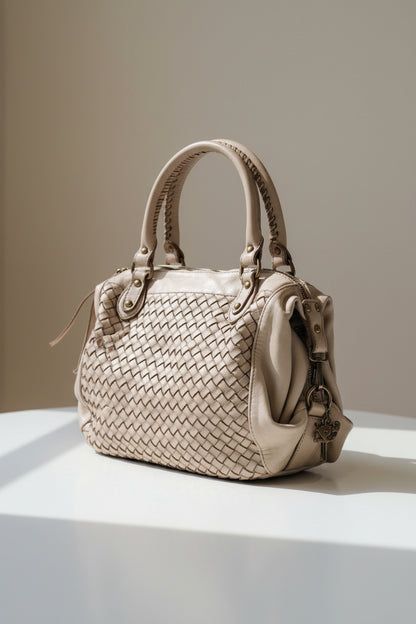 Borsa Nappa Bauletto manico intreccio