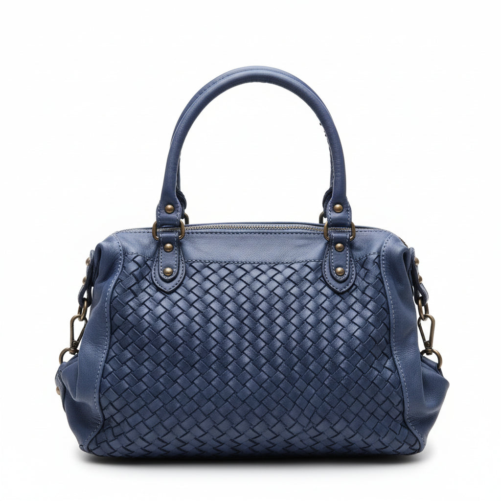 Borsa Nappa Bauletto manico intreccio