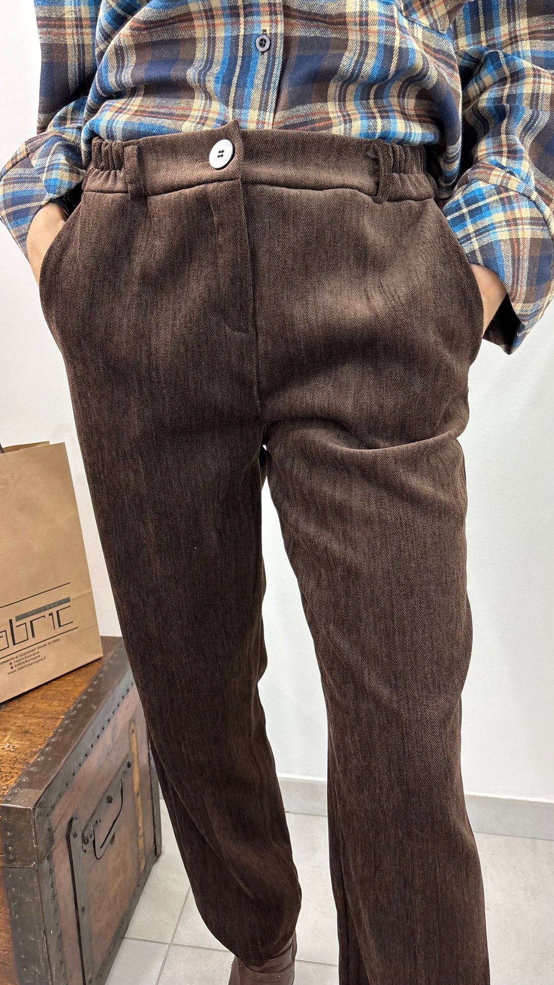 Pantalone Velluto Fiammato