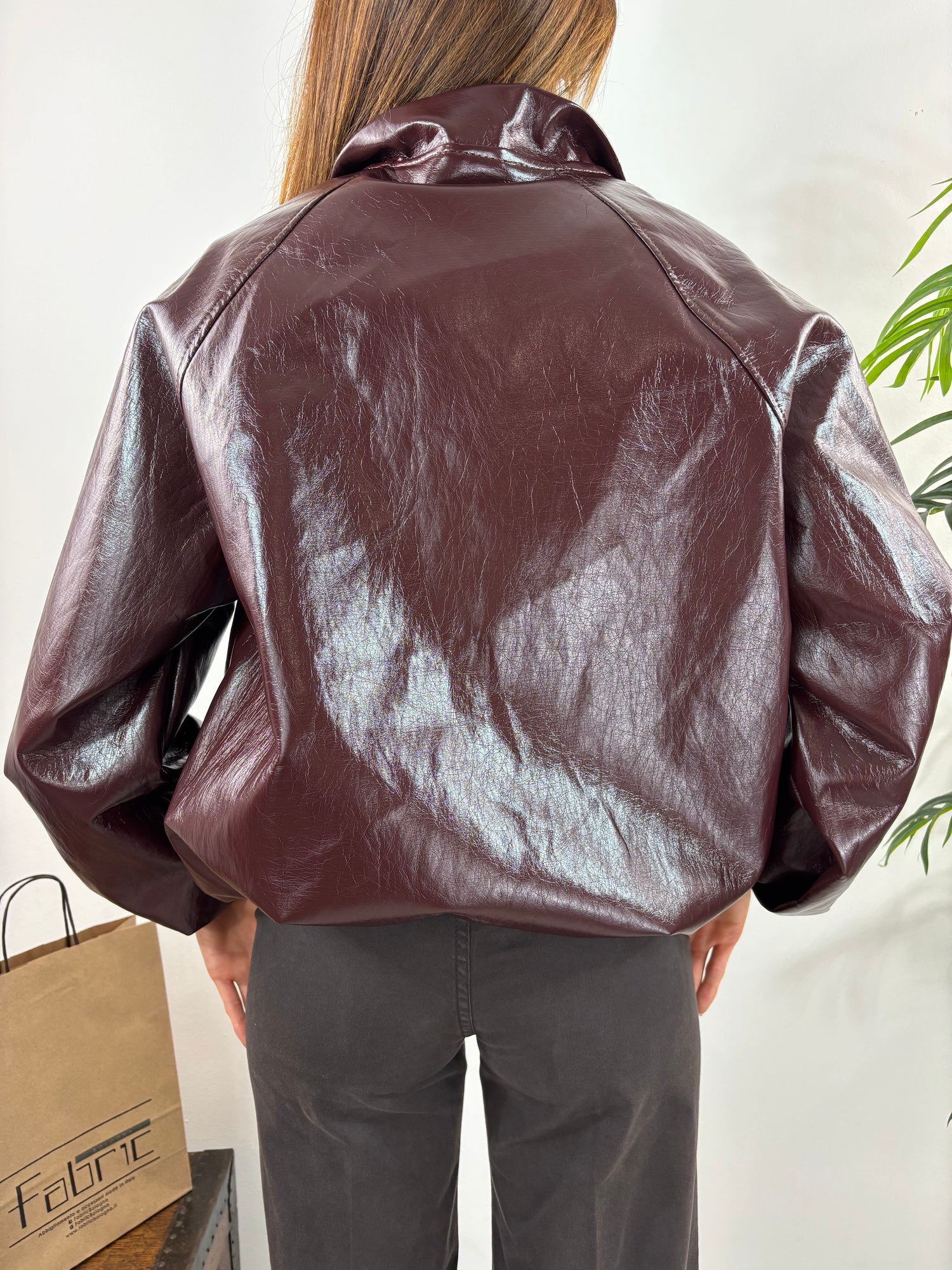 Bomber Ecopelle Lucido