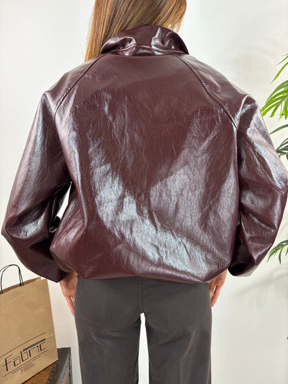 Bomber Ecopelle Lucido