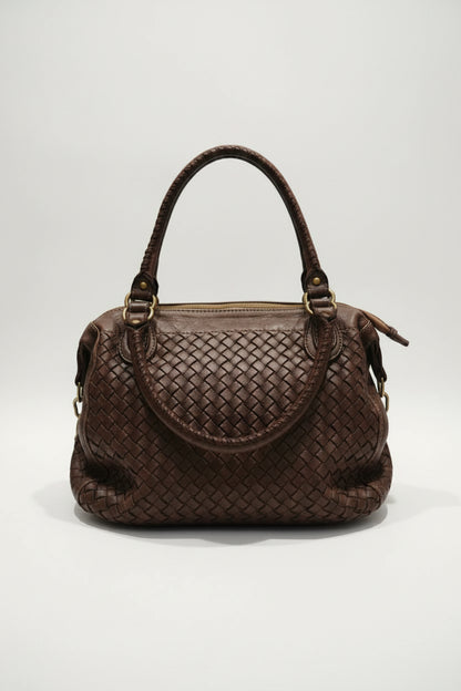 Borsa Nappa Bauletto manico intreccio