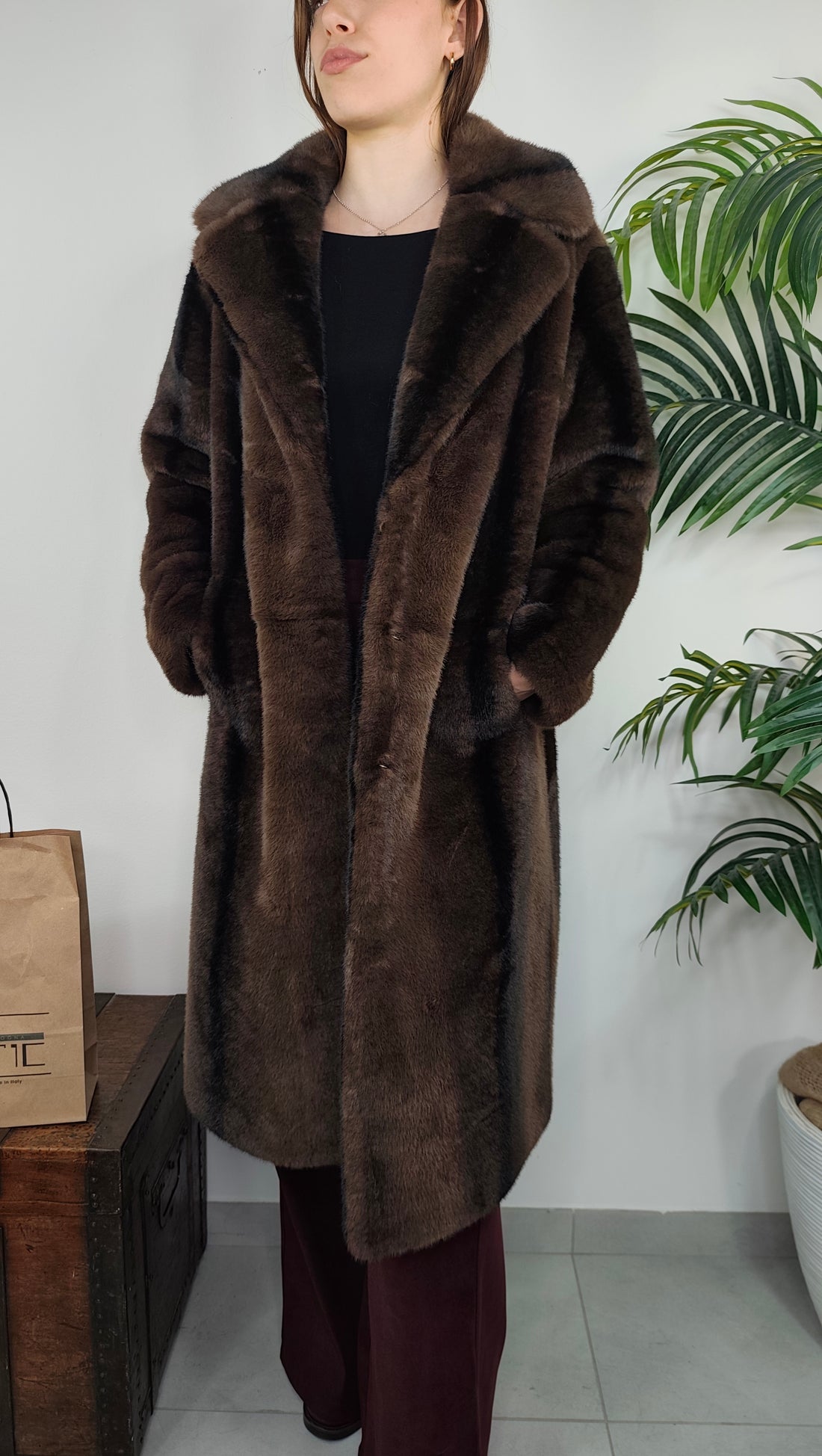 Pelliccia Eco Fur Cintura