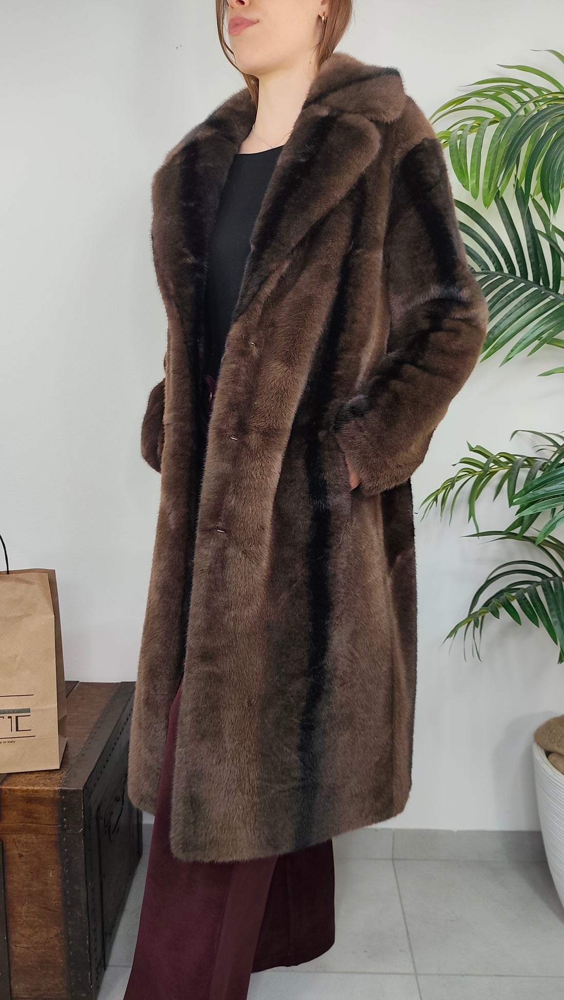 Pelliccia Eco Fur Cintura