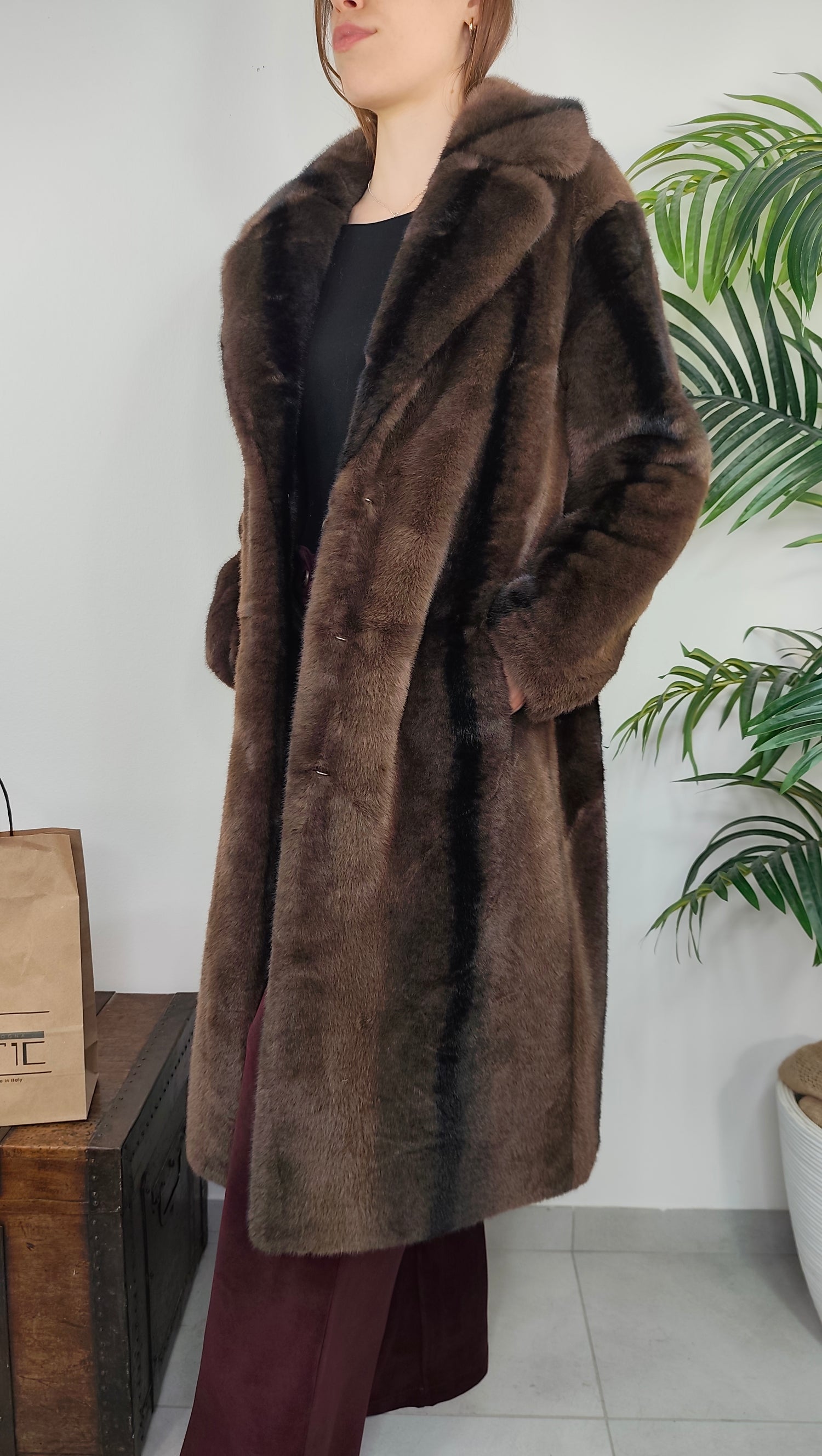 Pelliccia Eco Fur Cintura
