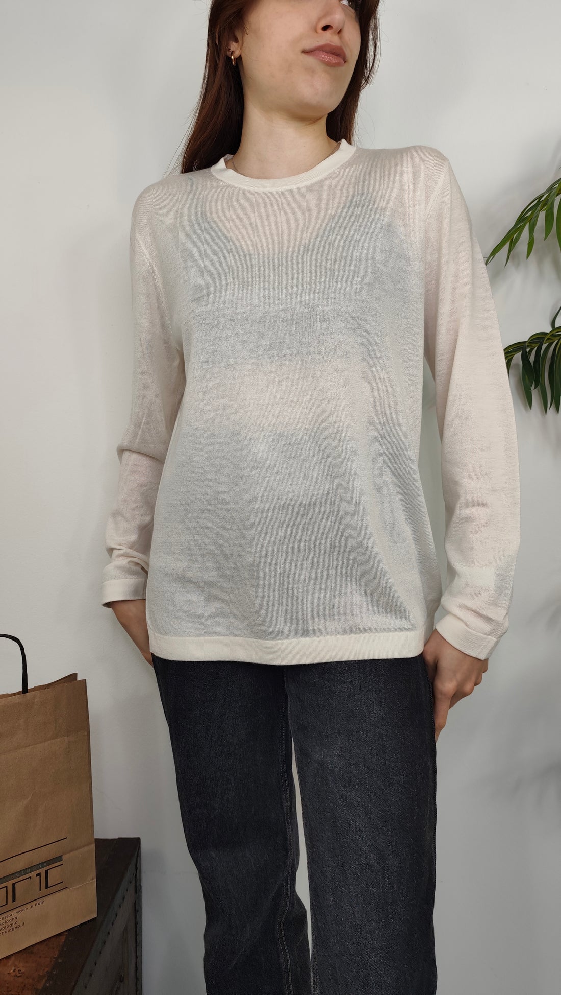 Maglia Paricollo Misto Lana