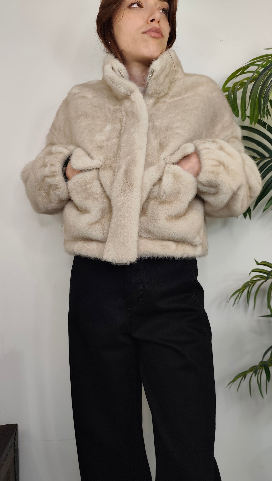 Giubbotto Corto Eco Fur