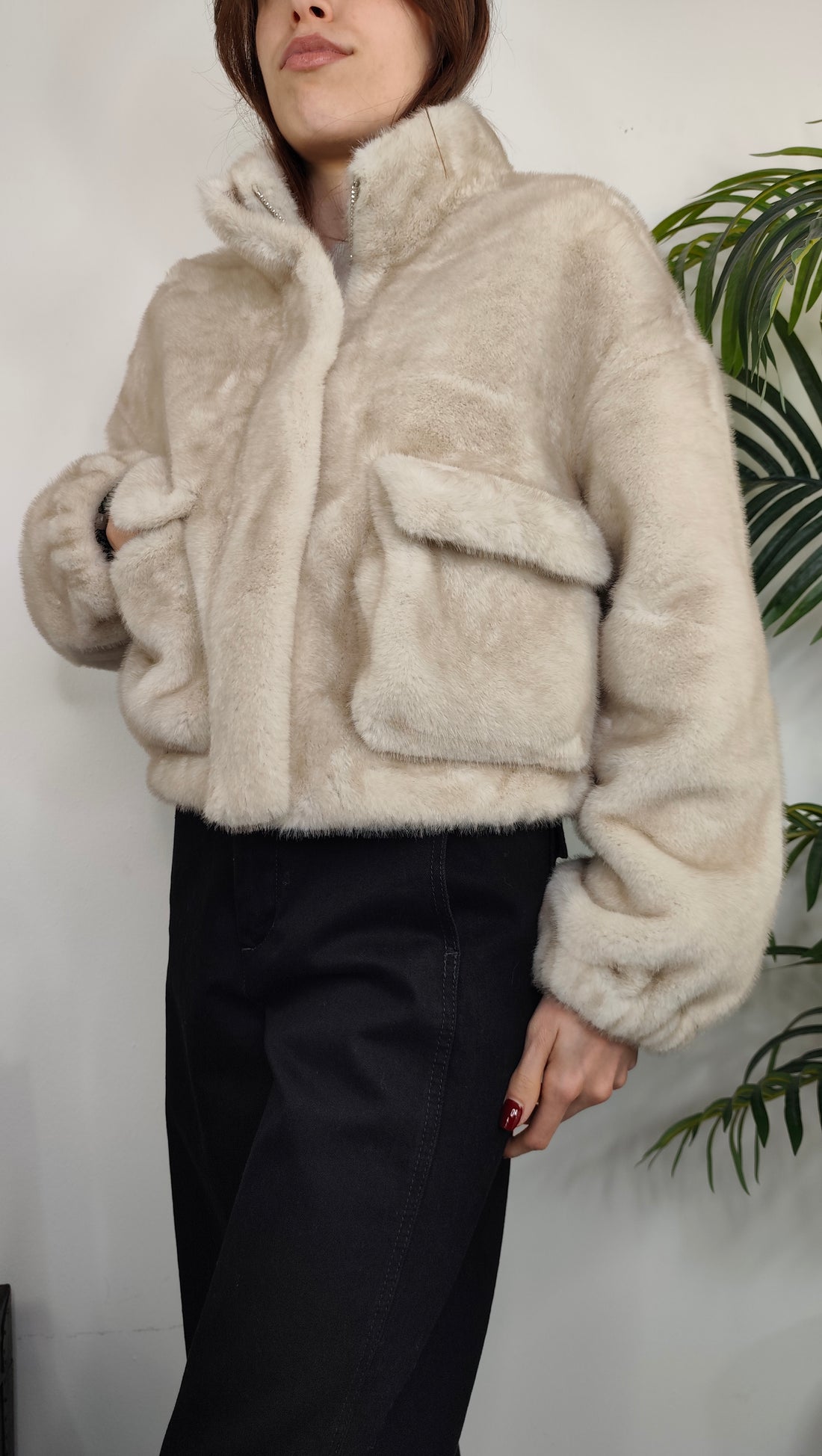 Giubbotto Corto Eco Fur