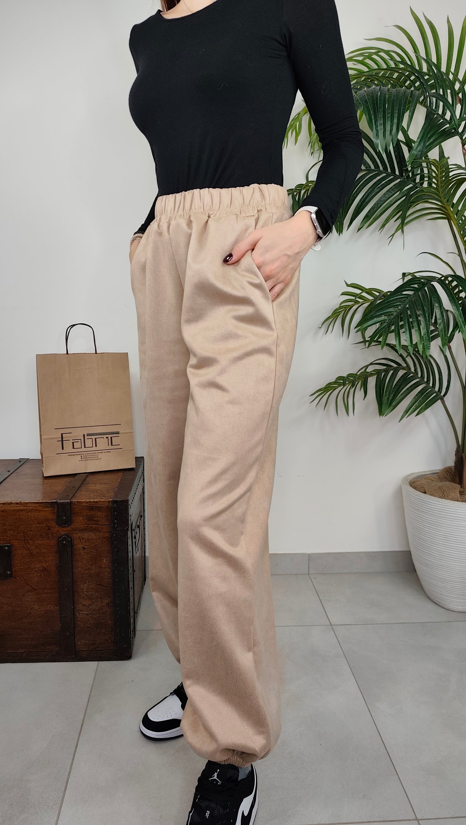 Pantalone Baloon Scamosciato