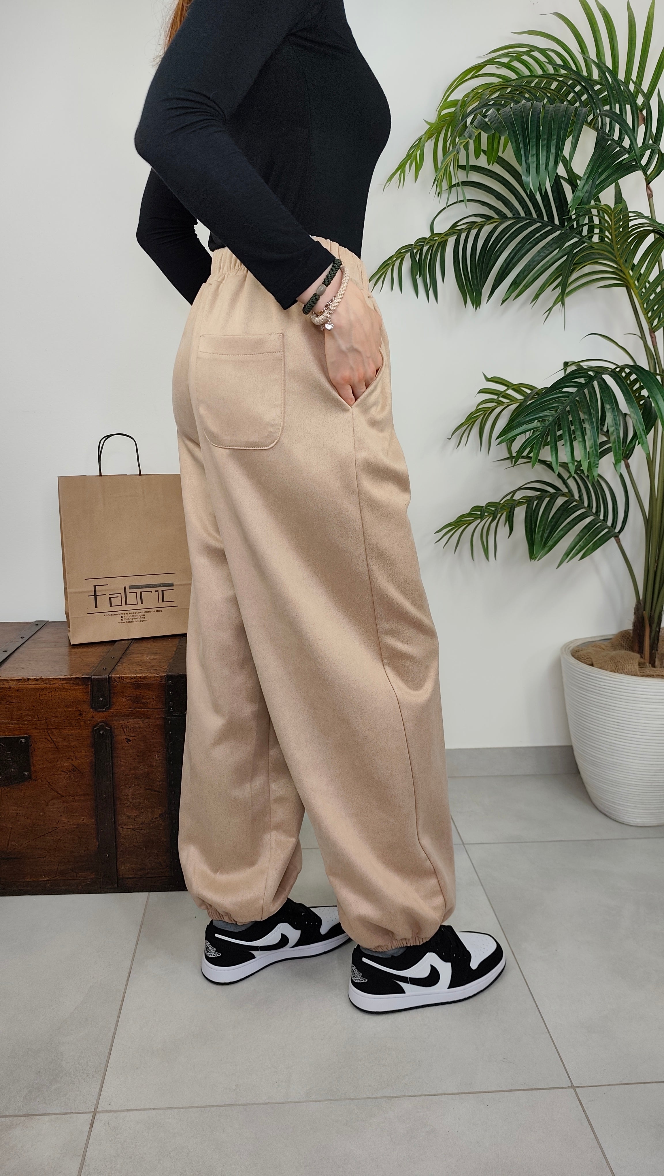 Pantalone Baloon Scamosciato