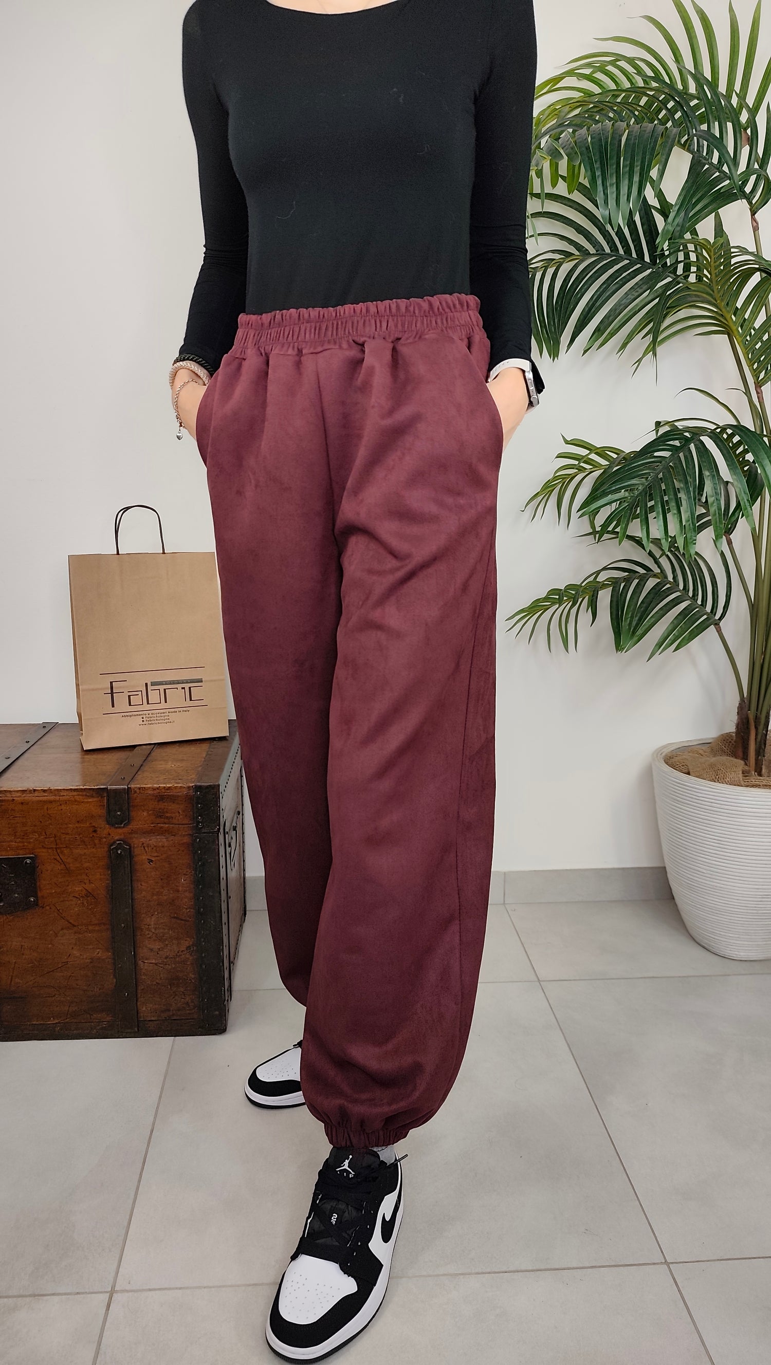 Pantalone Baloon Scamosciato