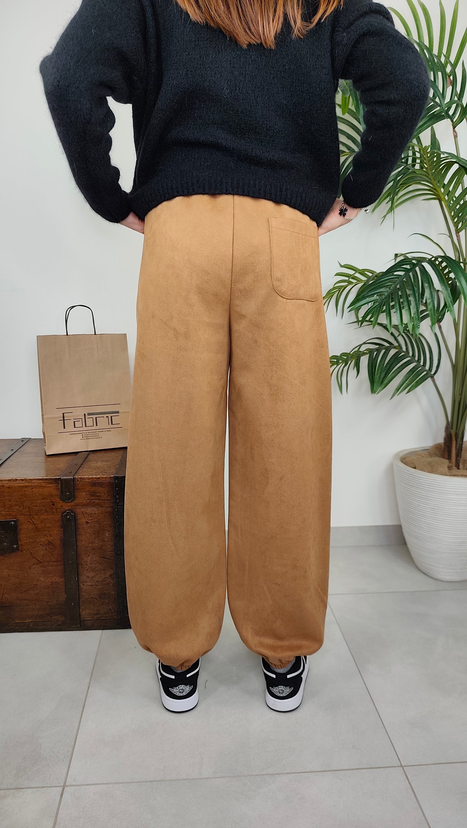 Pantalone Baloon Scamosciato