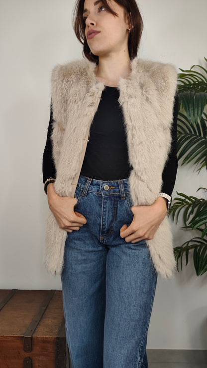 Gilet Eco Fur Pelo Lungo