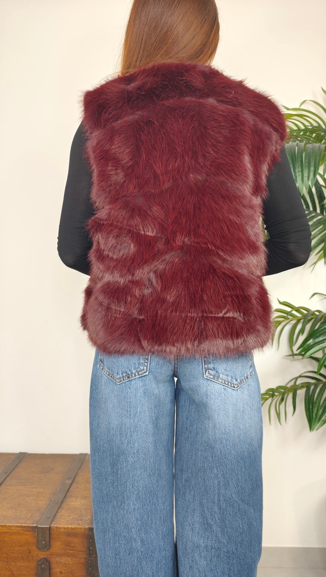 Gilet Eco Fur Pelo Lungo