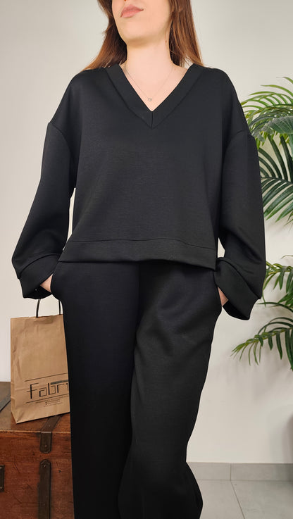 Maglia Scollo V Felpa