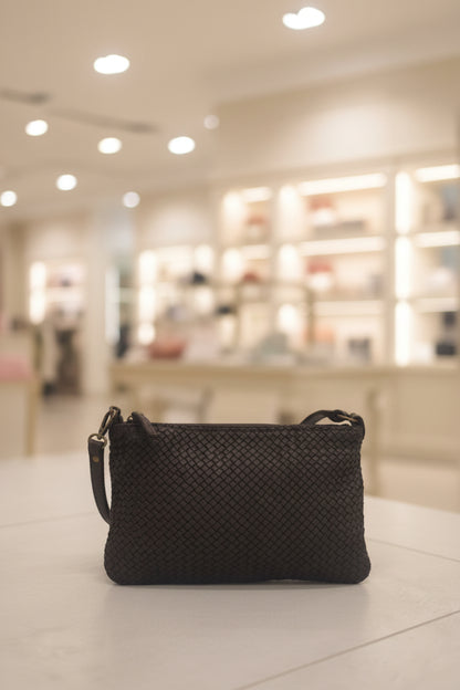 Borsa Nappa Pochette Intreccio