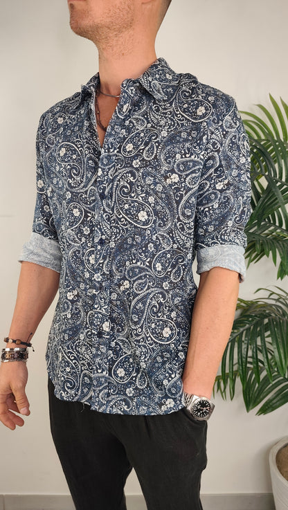 Camicia Lino Stampata