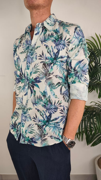 Camicia Lino Stampata