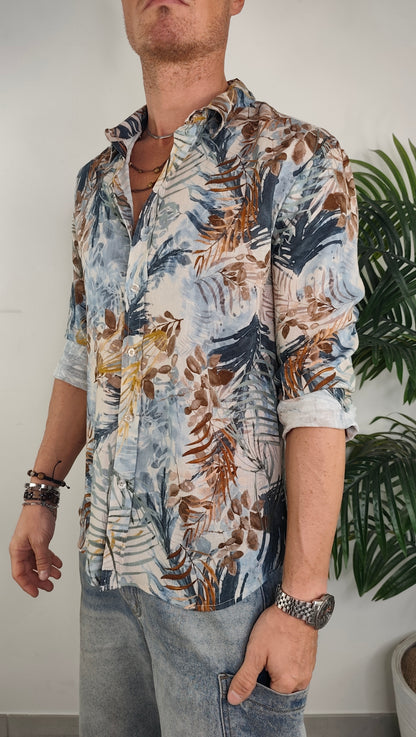 Camicia Lino Stampata