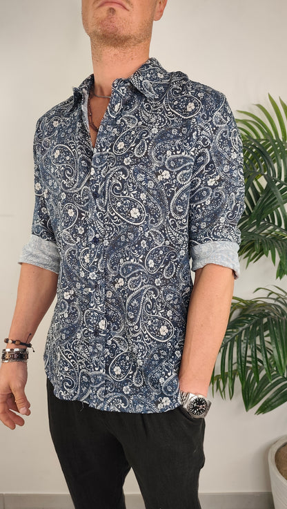 Camicia Lino Stampata