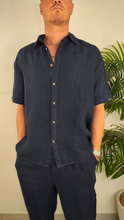 Camicia Completo Over Lino