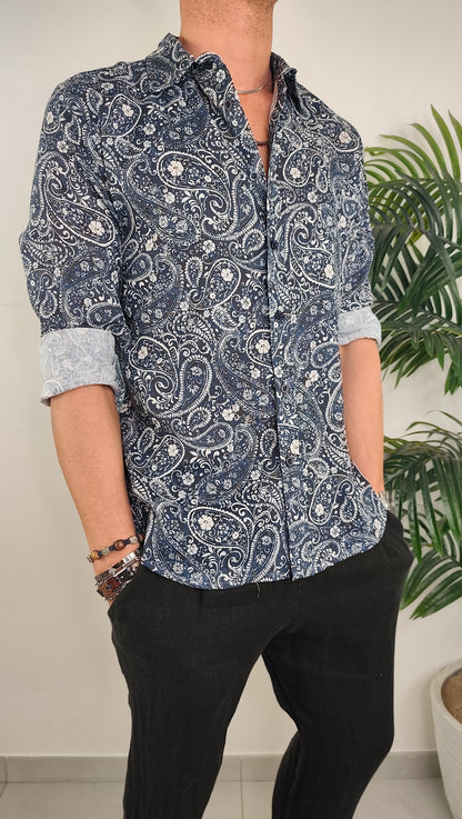 Camicia Lino Stampata