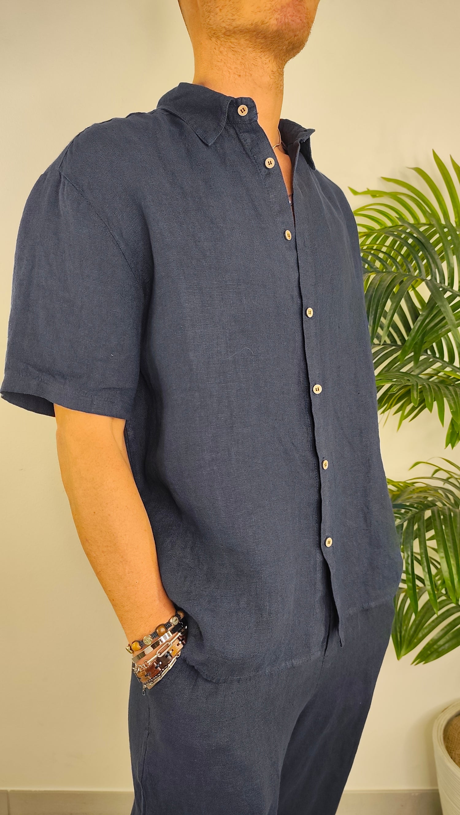 Camicia Completo Over Lino