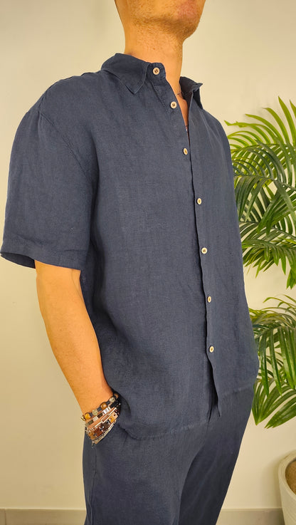Camicia Completo Over Lino