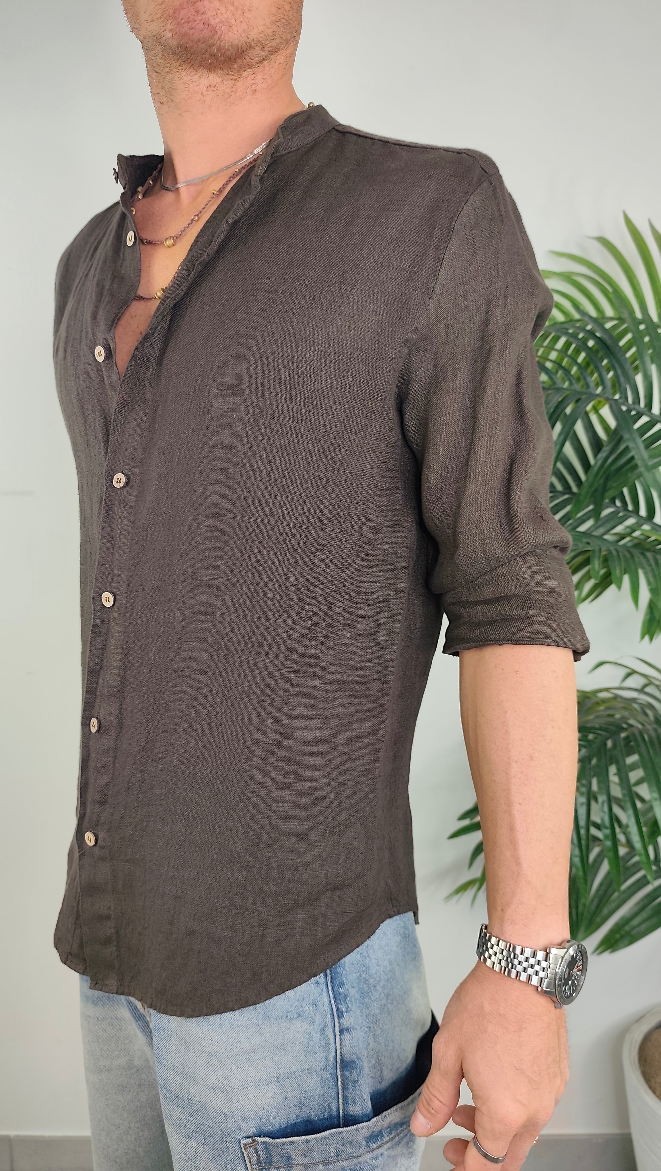 Camicia Lino Coreana