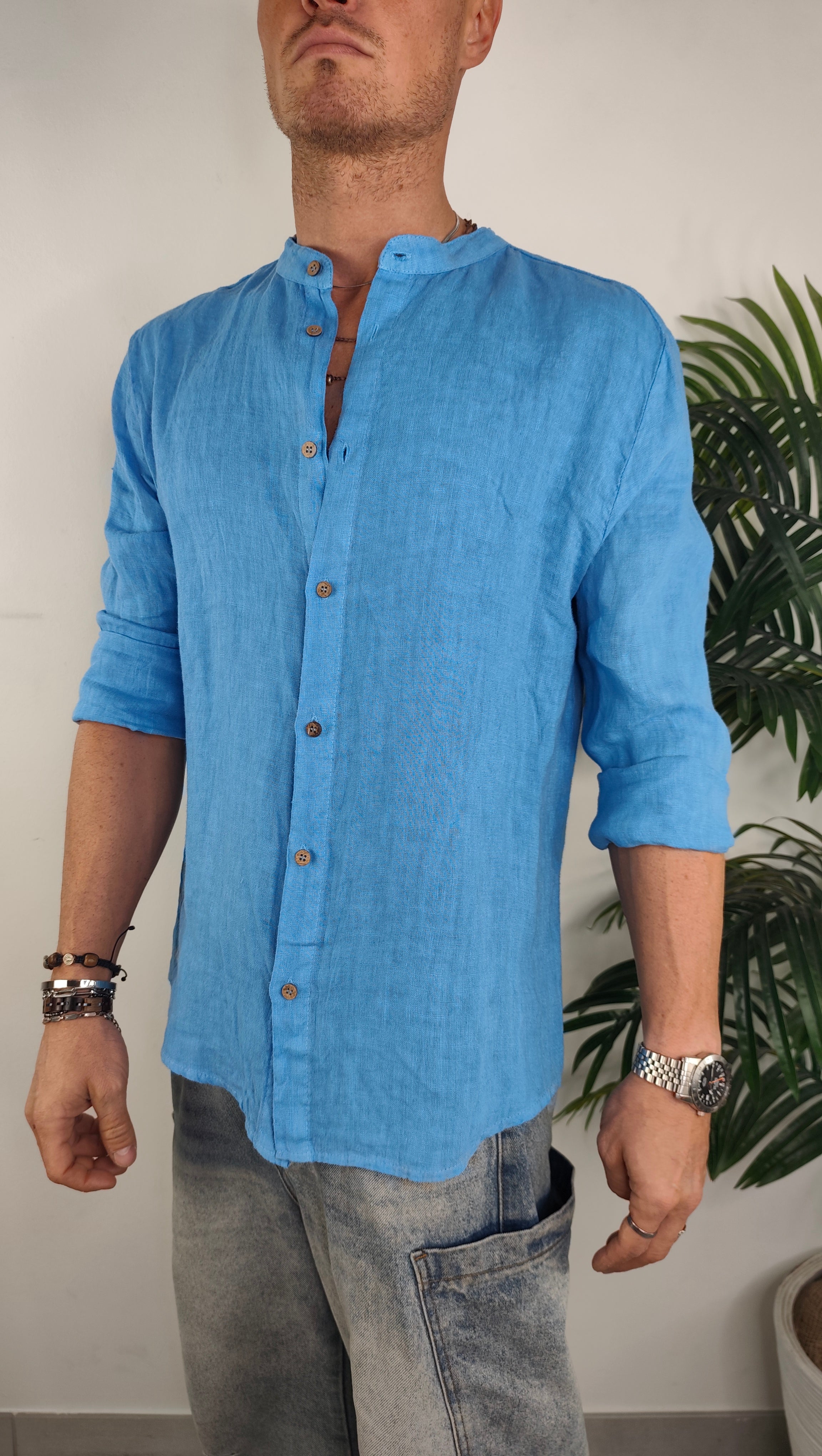Camicia Lino Coreana