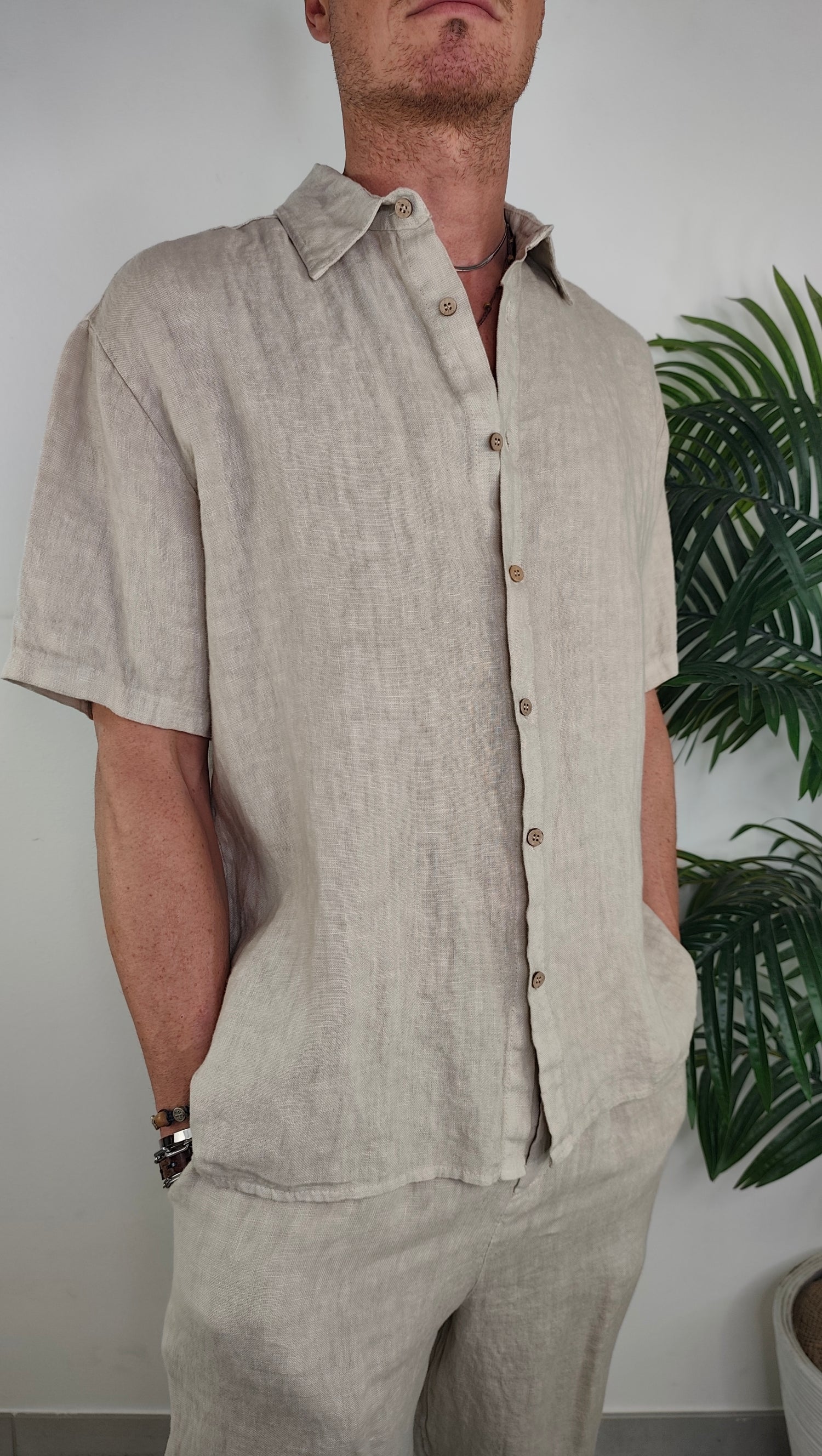Camicia Completo Over Lino