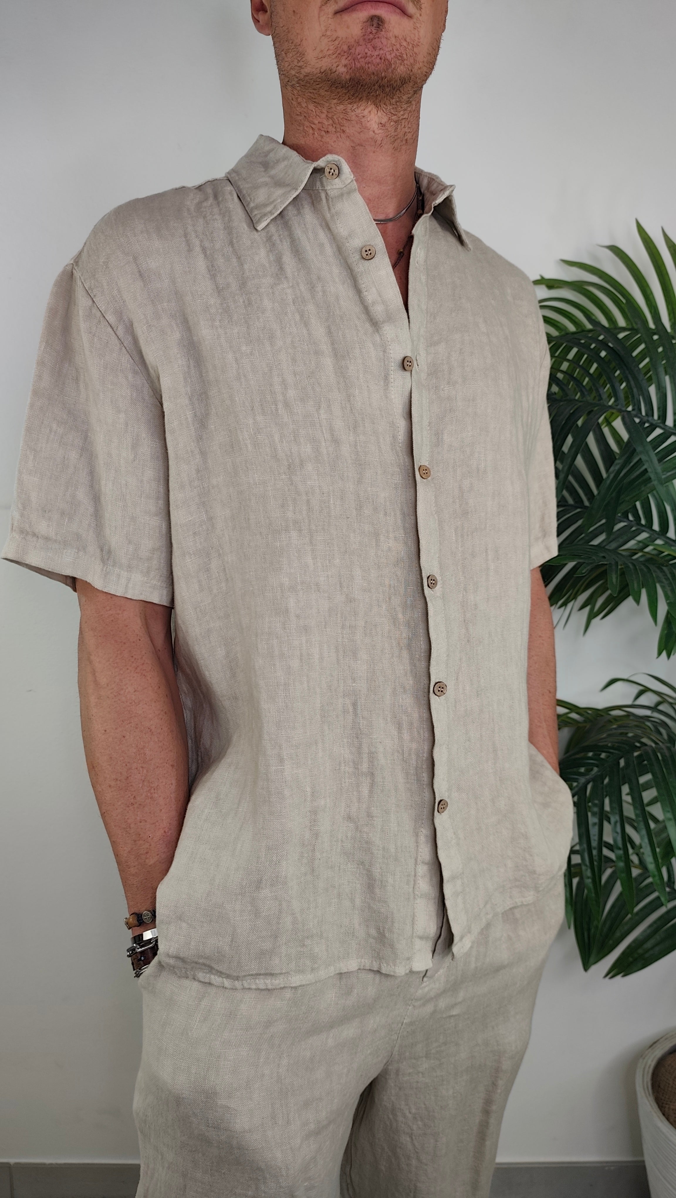 Camicia Completo Over Lino
