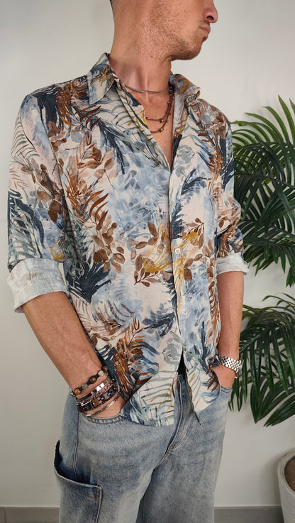 Camicia Lino Stampata